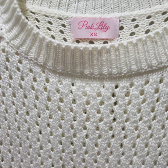 Pink Lily Off-the-Shoulder Sweater with Multicolor Sleeves - Picture 2 of 5